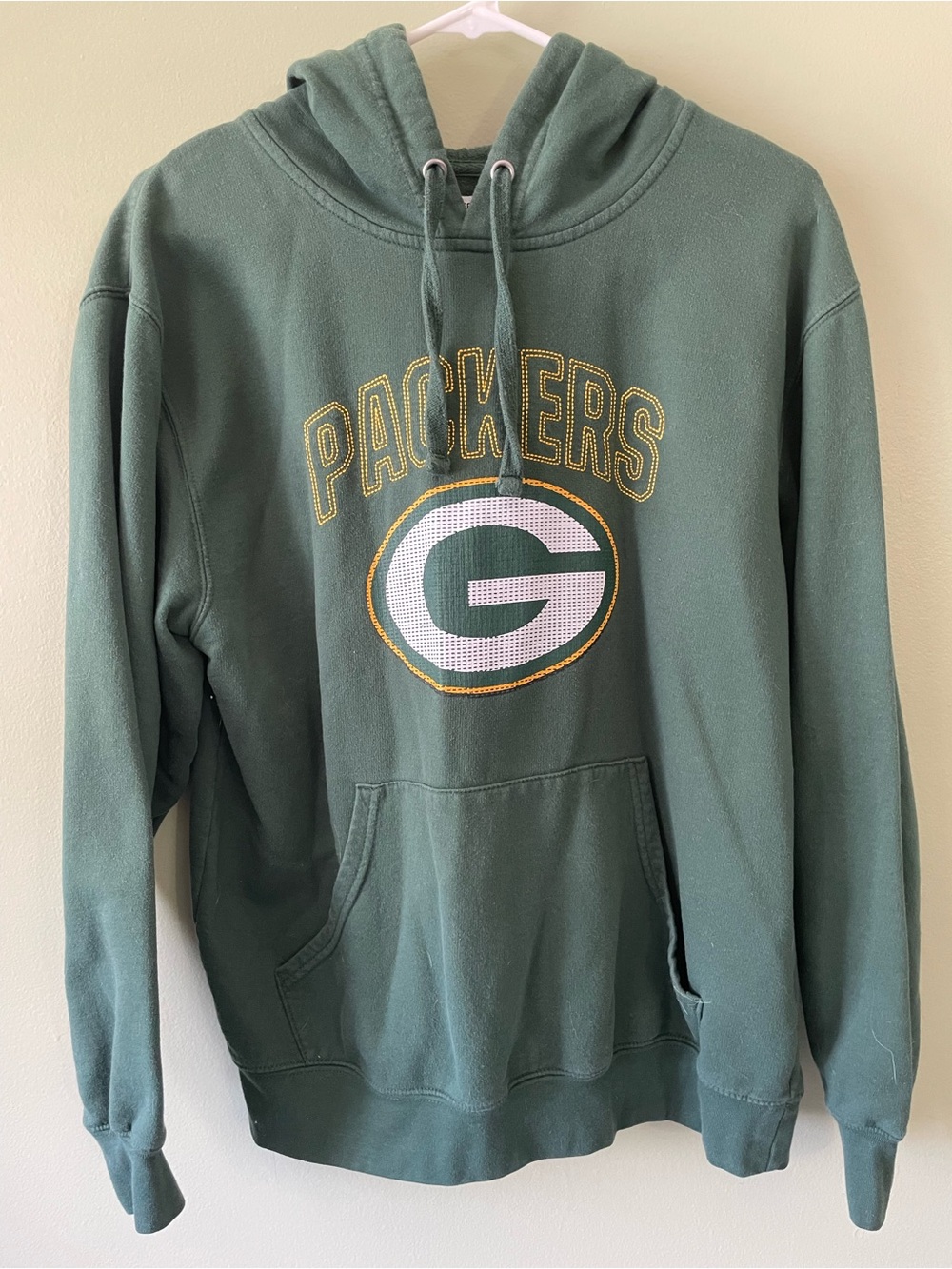Team Apparel Green Packers Hooded Sweatshirt with Yellow Logo